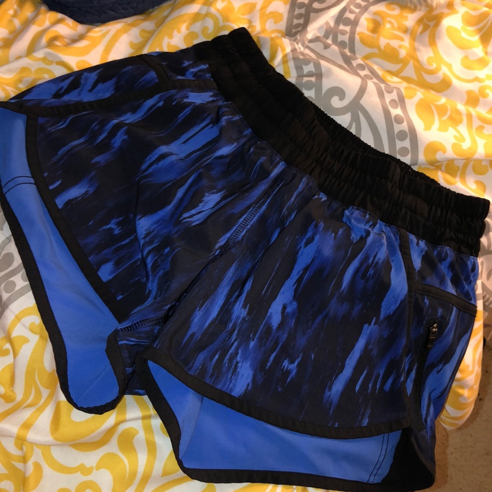 Purple and black lululemon tracker shorts 4 inch